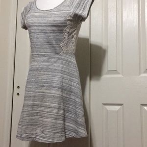 SALE COTTON GREY AND WHITE SUMMER DAY DRESS